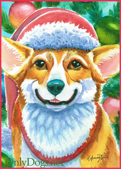 Corgi Christmas Card