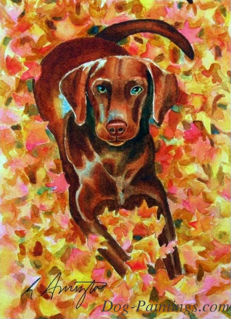 Portrait of Chocolate Labrador Retriever