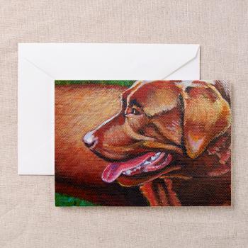 Chocolate Lab Greeting Cards